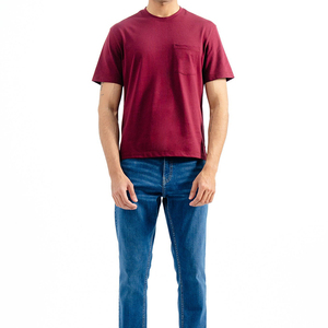 Custom Logo 230G Heavy Solid Color Cotton T-<b>Shirt</b> <b>Oversize</b> O-Neck Short Sleeve 100% Knitted Fabric Blank Men's T-<b>Shirt</b> - Product Image 2