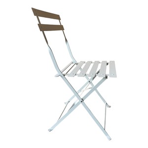 Set di Mobili da Giardino Jet-Line Bistro Bianco con Tavolo Rettangolare e 2 Sedie Pieghevoli per Terrazza, Balcone o Cortile - Product Image 3