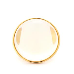 Bague en quartz citron 32,32 carats, bijoux en cristal en argent sterling doré - Product Image 1