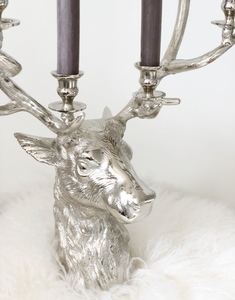 Portavelas de Metal para decoración de Mesa del hogar en estilo único Iluminación de fiesta y boda Portavelas hecho a mano en forma de ciervo - Product Image 2