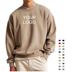 Top Designs Hombres y mujeres Sudadera boxy fitting Mock Neck Cotton Crewneck streetwear sudaderas con capucha para hombre En estilo único - Product Image 6