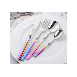 Cubiertos de Metal hechos a mano para Hotel y restaurante, juego de cubiertos de Metal personalizados de Color, venta al por mayor - Product Image 5