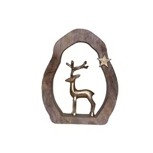 Adorno de arco festivo de mesa de metal brillante para fiesta de vacaciones y decoración de invierno interior - Product Image 2