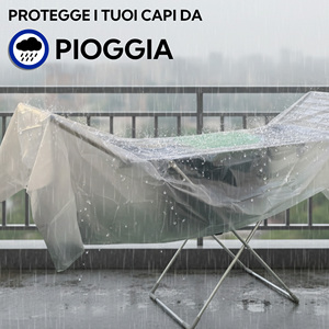 Copertura protettiva trasparente 150x280 cm per stendibiancheria protezione contro la pioggia e lo Smog - Product Image 4