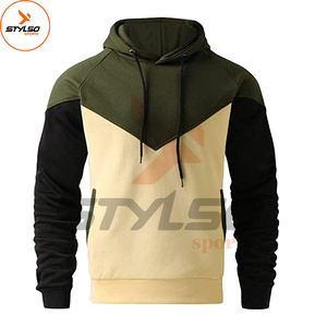 Automne hiver hommes haute qualité 100% coton polaire pull européen américain pull à capuche Micro Logo imprimé Patchwork XS taille - Product Image 3