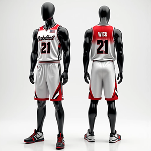 Obtenga uniformes de baloncesto sublimados personalizados RTS Hombres Ropa deportiva Secado rápido Transpirable Alta calidad Equipo de baloncesto Jersey Kits - Product Image 4