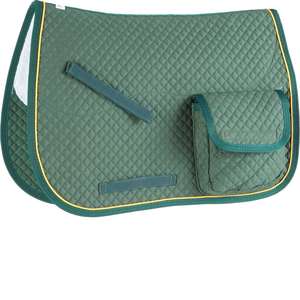 Maizan International MI-EP-154 English Style <b>Saddle</b> <b>Pad</b> Sea Green Lightweight Cotton Polyester Breathable Comfortable Padding - Product Image 1