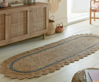 Tapis de couloir extérieur en jute écologique, nouveau, naturel, fait main, lavable, couleur unie, vente en gros, directement de l'usine, pour la maison
