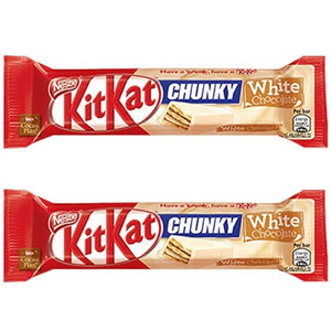 Wholesale Bulk Buy KIT KAT CHUNKY <b>White</b> 40g 4 <b>Finger</b> Flow Wrap Solid Milk <b>Chocolate</b> Snack Free Shipping - Product Image 5