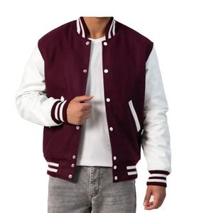 Blousons de baseball pour hommes grande taille de qualité supérieure, vente en gros 2026, blouson universitaire en laine personnalisé avec logo pour hommes - Product Image 5