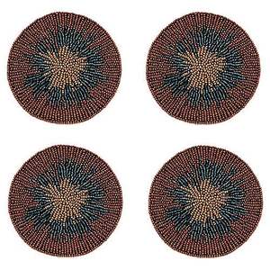 Posavasos Bordado con Cuentas de Diseño Único BOO, Nuevo, Hecho a Mano con Cuentas de Semillas para Mesa de Comedor o Escritorio de Oficina - Product Image 5