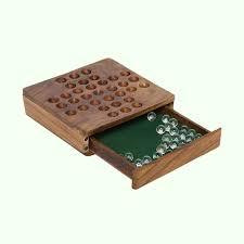 Juego de solitario de madera de pino hecho a mano de lujo clásico de madera clásico para todas las estaciones para niños - Product Image 4