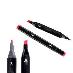 Marcador Artístico Myrva Rojo con Punta de Cincel, Tinta Permanente para Dibujar y Colorear - Product Image 5