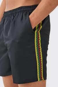 กางเกงว่ายน้ำสำหรับผู้ชายกางเกงว่ายน้ำขาสั้นสำหรับผู้ชายสีทึบทำจากปากีสถาน - Product Image 6