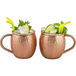 Moscow Mule Copper <b>Mugs</b> <b>Set</b> of 4pcs with Gift Box Stainless Steel Copper <b>Mug</b> king International - Product Image 5