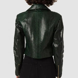 Chaquetas de cuero de moda para mujer de alta calidad MOQ bajo chaqueta de cuero genuino de todos los tamaños para la venta - Product Image 6