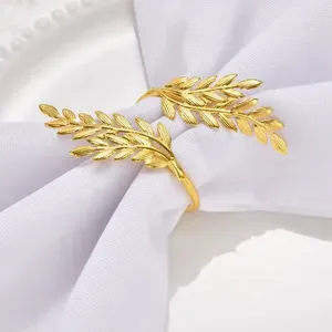 Nouveau design Décoration de table Accessoires de restaurant Rond de serviette en or Vaisselle d'hôtel de luxe - Product Image 5