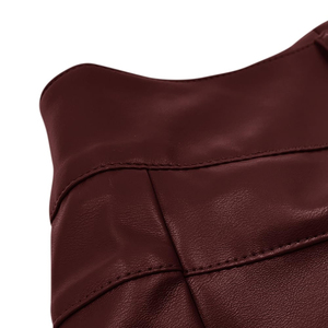 Prix de gros Short en cuir pour femme avec poches Short élégant en cuir PU taille haute doux au toucher pour un usage quotidien - Product Image 5