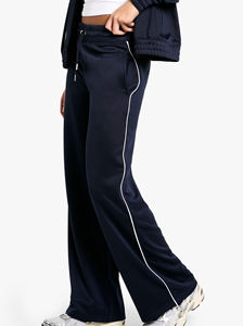 OEM/ODM pantalon de jogging à jambe droite respirant de couleur unie taille élastique léger à séchage rapide sur mesure de grande taille - Product Image 4