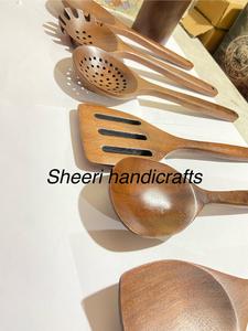 Handmade Teak Wood Spoon | Natural Wooden Cooking Spoon with Smooth Finish | Kitchen Stirring Serving Spoon - Product Image 4