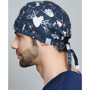 OEM Trendy Men Surgical <b>Scrub</b> <b>Cap</b> Adjustable Cotton Doctor Nurse Medical Operating Room Hat Lightweight Hospital Work <b>Cap</b> - Product Image 3