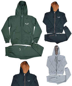 Conjunto Deportivo Personalizado para Hombre, 600 GSM, 100% Algodón, Talla Grande, Sudadera Holgada con Capucha y Pantalones Deportivos con Cierre de Cremallera - Product Image 4