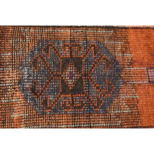 2.5x13.6 ft <b>Runner</b> Turkish <b>Rug</b>, Orange Floral Vintage <b>Rug</b> - Product Image 5