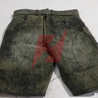 Shorts en cuir suédé pour hommes, personnalisés OEM, respirants, style streetwear, vente chaude, vêtements en cuir pour hommes