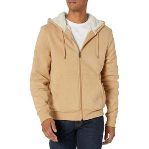 Giacca Invernale Casual da Uomo Buffalo David Bitton in Vera Pelle Beige con Cappuccio e Fodera in Pelliccia Sintetica, Chiusura a Zip, Taglia XS - Product Image 1