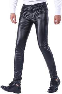 <b>Men's</b> Real <b>Leather</b> Pant Punk Kink Jeans <b>Trousers</b> BLUFF Pants Bikers Breeches Cuir - Product Image 3