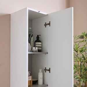 Étagère murale suspendue blanche pour salle de bain - Product Image 3