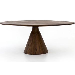 Table à manger rectangulaire en bois de noyer moderne, bois massif, design élégant, assemblée, utilisation hôtelière - Product Image 1