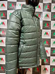 Veste chauffante Letterman en satin lourd de qualité supérieure, support de mode léger de grande taille, mousse de bouton en acier côtelé extensible - Product Image 2