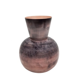 Vase à fleurs en fer plaqué de bois de pêche, Pot de fleurs au Design moderne pour mariage, dessus de Table et décoration de la maison - Product Image 6