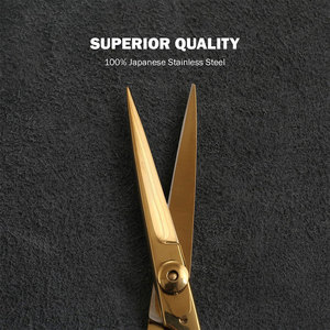 กรรไกรตัดผมมืออาชีพมีด้ามจับที่ถูกต้องตามหลักสรีรศาสตร์440C ช่างตัดผมใบมีดสแตนเลสสตีลคมแบบญี่ปุ่น - Product Image 2