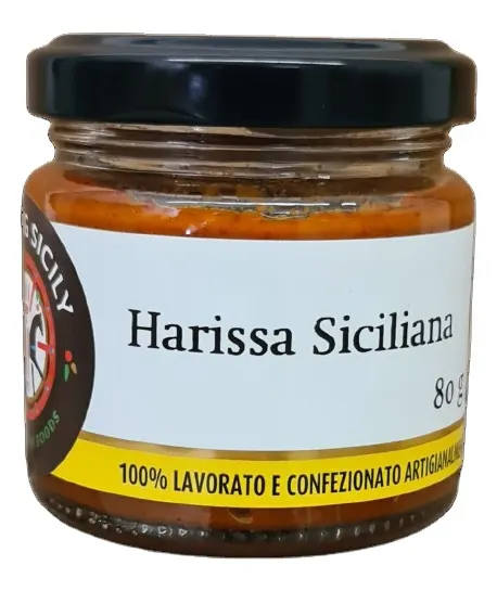 इटली में किए गए उच्च गुणवत्ता के साथ सिसिली Harissa 80g ताजा और CleanTaste सॉस नीबू