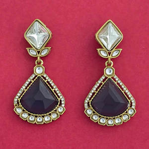 Indo Western Classic <b>Chandelier</b> <b>Earrings</b> with Mehndi Plating Artifical Jewellery Exporter in India <b>Fashion</b> Accessory - Product Image 5