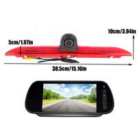 Kit Moniteur Miroir 7 pouces et Caméra de Freinage | 1080P OEM Compatible avec Transit Citroën Jumpy Peugeot Expert | Sécurité à l'arrière de la voiture imperméable et résistante à l'eau