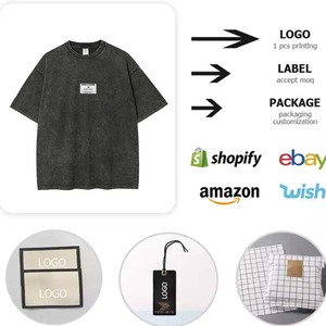 Camiseta de lavado ácido de algodón 250G de alta calidad, camisetas de lavado mineral ácido de gran tamaño - Product Image 6