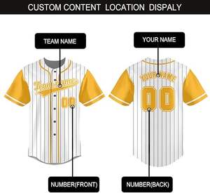 Ropa deportiva personalizada, bordado, sublimado, estampado completo, 100% poliéster, secado rápido, transpirable, jersey de béisbol para hombre, venta al por mayor - Product Image 4