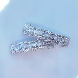 Elegante Moissanite Diamond Grillz para dientes Elegante joyería fina - Product Image 5