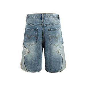 Meilleures ventes Short en jean pour homme de style sportif de haute qualité Short en jean à motif solide respirant et Offre Spéciale - Product Image 2