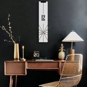 Attrayant et fantaisie couleur blanche horloge murale unique rétro ferme cadre chambre grand métal Unique or Art décor à la maison - Product Image 6