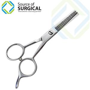 Tijeras de adelgazamiento de corte de pelo de tamaño pequeño de proveedor de peluquero profesional herramienta de belleza de cerámica de acero inoxidable afilado recto - Product Image 3