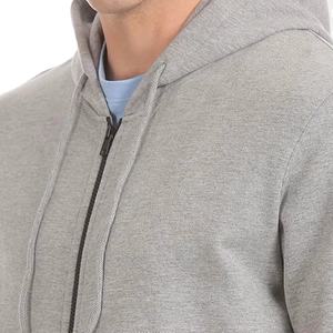 เสื้อฮู้ดซิปผู้ชาย ผ้าฝ้าย 100% ผ้าฟลีซหนานุ่ม สไตล์สตรีทแวร์สำหรับฤดูหนาว เสื้อสเวตเชิ้ตซิปเต็มตัว พร้อมโลโก้สั่งทำ ผลิตแบบ OEM - Product Image 6