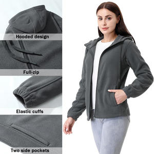 Sweats à capuche à fermeture éclair pour femmes avec logo personnalisé avec impression d'étiquette de broderie et options de marque pour les vêtements de sport ou de détente - Product Image 3