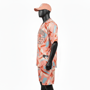 Ensemble short de baseball pour homme en polyester premium respirant avec impression par sublimation intégrale et logo en twill. - Product Image 4