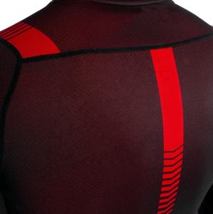 High Quality Men's Rashguard Customized Printed Compression Wear with Long Sleeves <b>Black</b> Red Low Price For MMA Use - Product Image 5