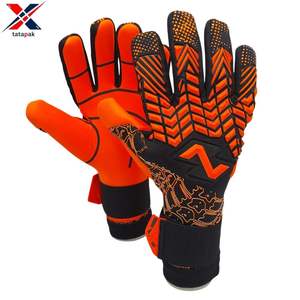 Guantes de Portero de Fútbol de Cuero de Alta Calidad para Exteriores, Cómodos, Duraderos, Absorbentes de Impactos, Impermeables, Antideslizantes, con Correa de Muñeca Ajustable - Product Image 2