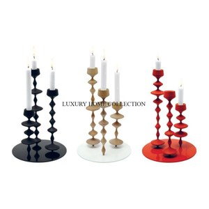 Set of 2 Aluminum Black and Grey Classic <b>Candle</b> <b>Holders</b> Top Selling Handmade Fancy Designing Exclusive Quality Modern <b>Candle</b> - Product Image 3